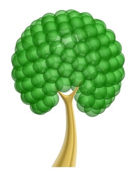 綠色燈泡樹