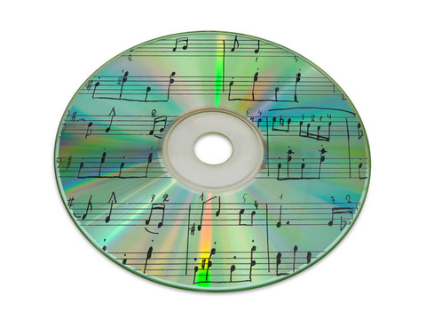 光盤(pán)上的樂(lè)譜