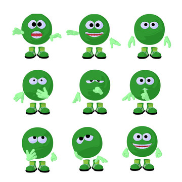 可愛(ài)的表情藝術(shù)插畫