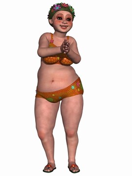 比基尼的女性幻想圖