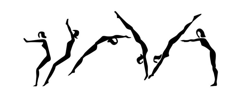 運(yùn)動(dòng)員的白色背景的剪影