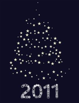 在夜晚的天空圣誕星號(hào)。一個(gè)插畫(huà)