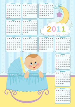 嬰兒日歷為2011