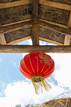 農(nóng)家樂懸掛的紅燈籠