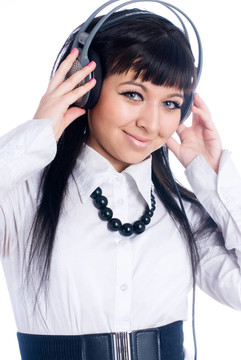 女人用耳機(jī)