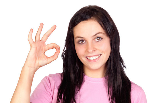 黑發(fā)女孩說(shuō)ok