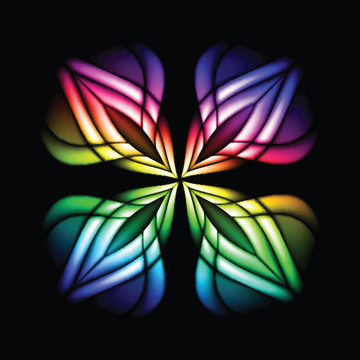 染色玻璃花