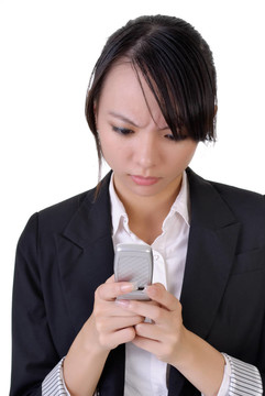 憤怒的女商人