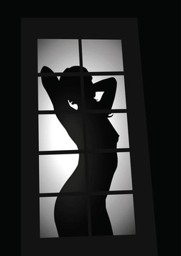女人的剪影