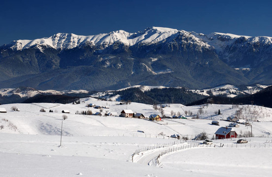 羅馬尼亞Bucegi山景觀全景