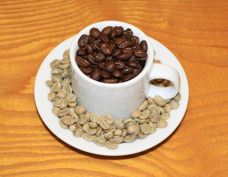 一杯咖啡豆