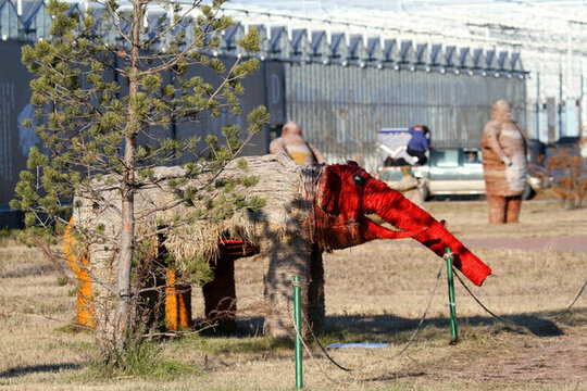 雕塑 草編彩色雕塑 動物 大象
