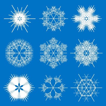 分形雪花圖案