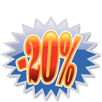 20%的折扣標(biāo)簽