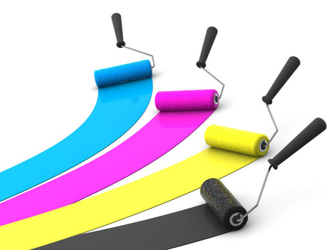 滾筒刷。CMYK