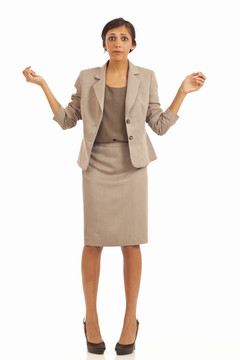 困惑的年輕女人的畫像