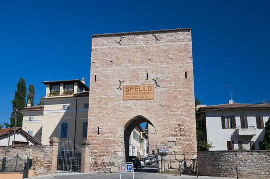 門Consolare。Spello。翁布里亞大區(qū)。