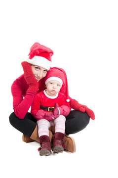 Santa母女在工作室