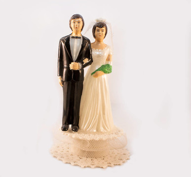 婚禮蛋糕的雕像