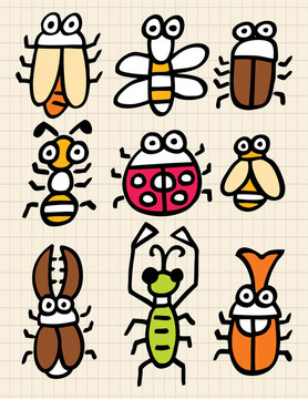 可愛的卡通的bug