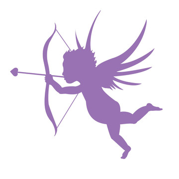 紫色的Cupid Silhouette