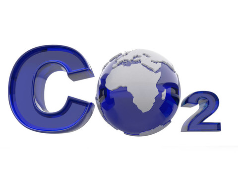 CO2。白色孤立背景公式