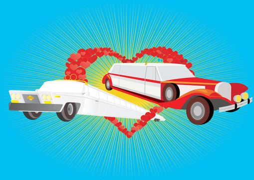 婚禮的豪華轎車