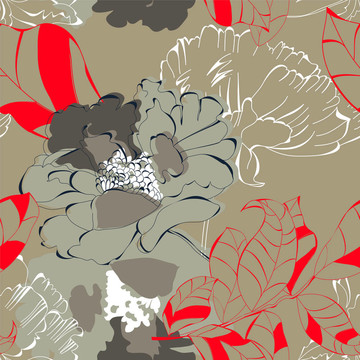 無(wú)縫背景花