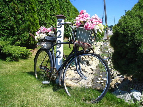 帶花籃的自行車