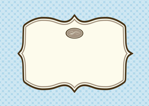 空白藍(lán)色框架和圖案