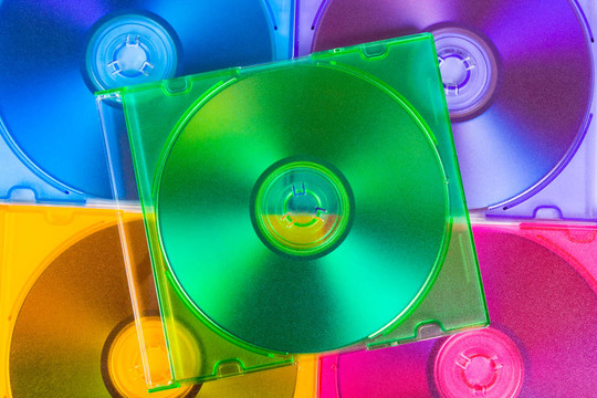 在multiciolored盒電腦磁盤