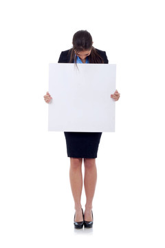 商業(yè)女性控股空白標(biāo)志