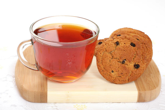 一杯茶和餅干；