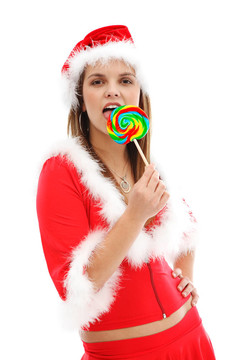 Sexy Santa和棒棒糖