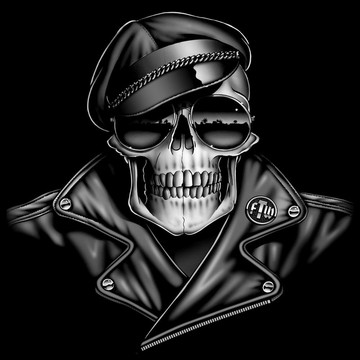Skull Biker的皮革
