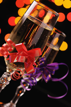 與香檳Wineglasses