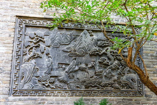青磚墻浮雕 有朋自遠(yuǎn)方來(lái)
