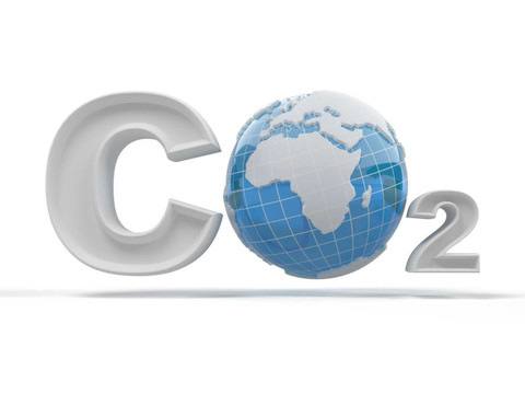 CO2。白色孤立背景公式