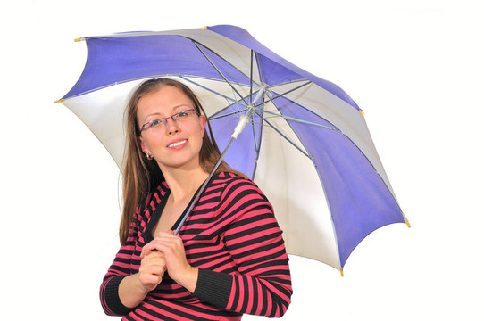 女孩用雨傘
