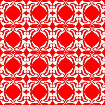 無縫紅色花卉背景藝術(shù)