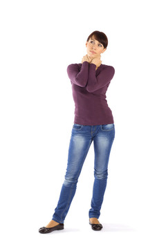 臨時女人手上的Neck Pose