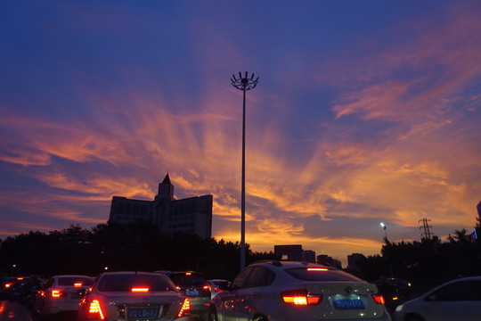 都市風光 夕陽