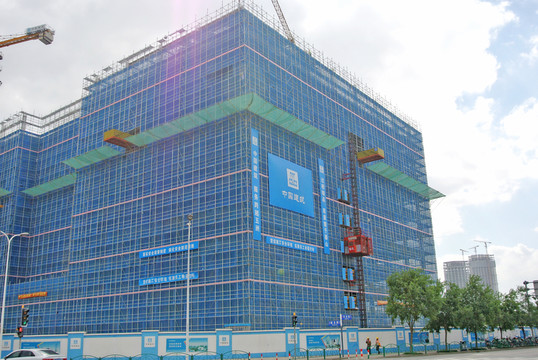 建筑工地 樓房施工