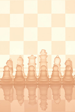 玻璃象棋在玻璃臺(tái)面