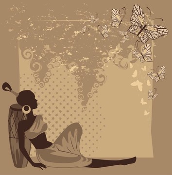 美麗的女孩在一個夏天的海灘上。