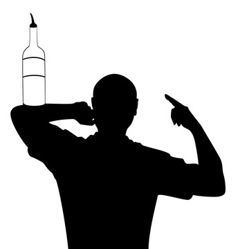 剪影的酒保