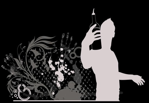 剪影的酒保