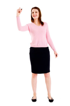 用標(biāo)記寫的女人