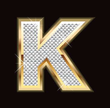 字母K的Bling Bling