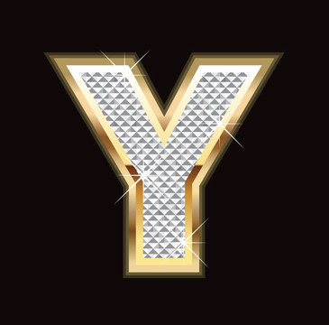 字母Y的Bling Bling